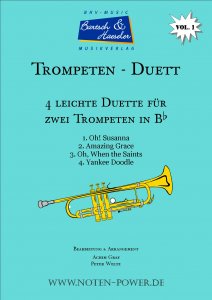 4 leichte Duette für Trompete (Flügelhorn) in Bb, Vol. 1