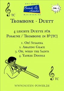 4 leichte Duette für Trombone/Posaune in Bb [TC], Vol. 1