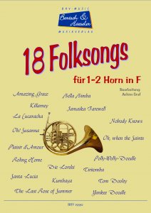 18 Folksongs für 1-2 Hörner in F