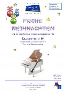 Frohe Weihnachten für Klarinette in Bb mit Klavierbegleitung